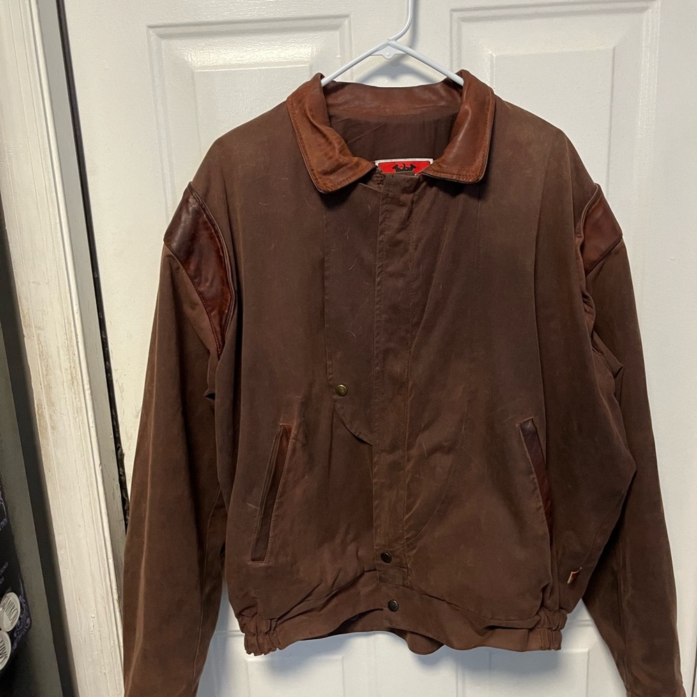 Vintage Kakadu Traders Australia  Brown suede and leather Jacket